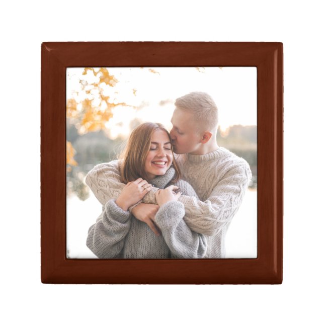personalized unique photo wooden jewelry box (Front)
