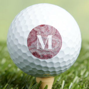 Personalized Unique Pink Monogram Golf Balls