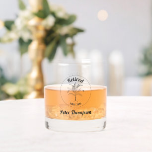 Personalized Unique Retirement Gift Whiskey Glass