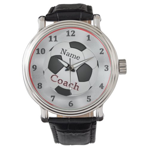 Personalized Unique  Soccer Coach Gifts with NAME Watch