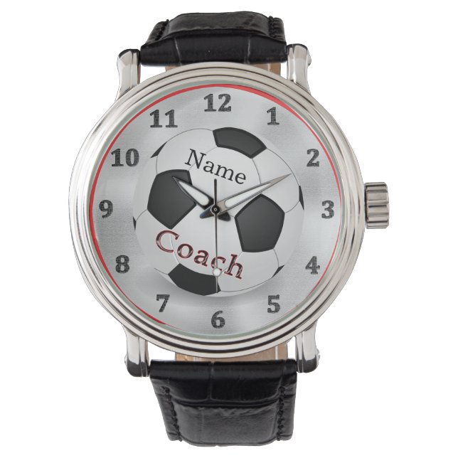 Personalized Unique  Soccer Coach Gifts with NAME Watch (Front)