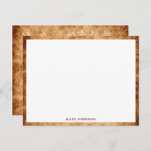 Personalized Unique Terracotta Abstract  Note Card
