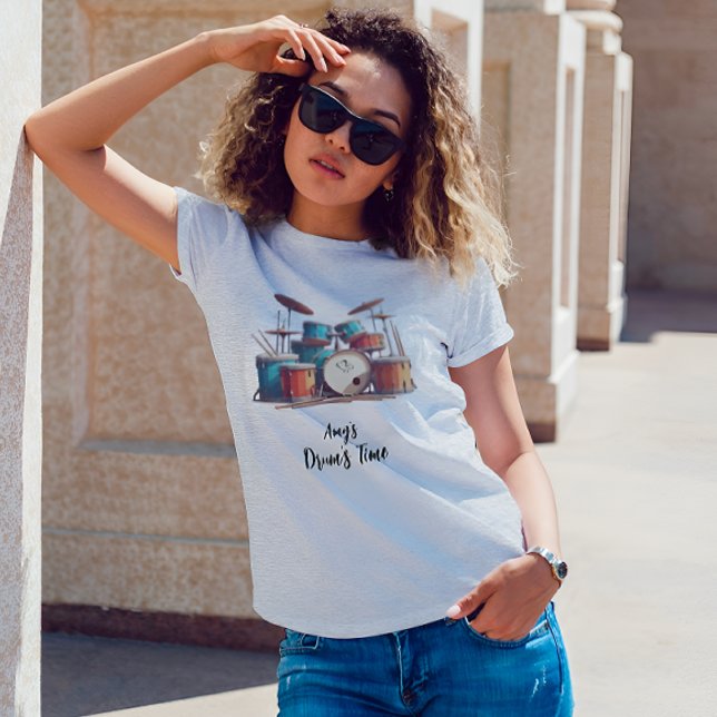 Personalized unisex Drums Music  T-Shirt (Creator Uploaded)
