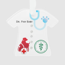 Personalized Unisex Lab Coat Veterinarian Tree