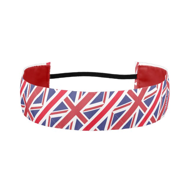 Personalized United Kingdom Flag                 Athletic Headband (Front)
