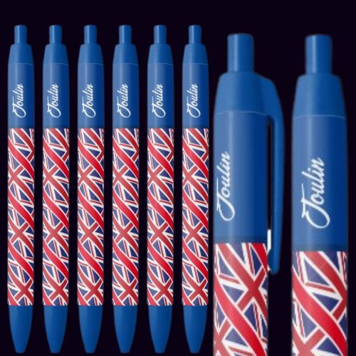Personalized United Kingdom Flag                 Blue Ink Pen