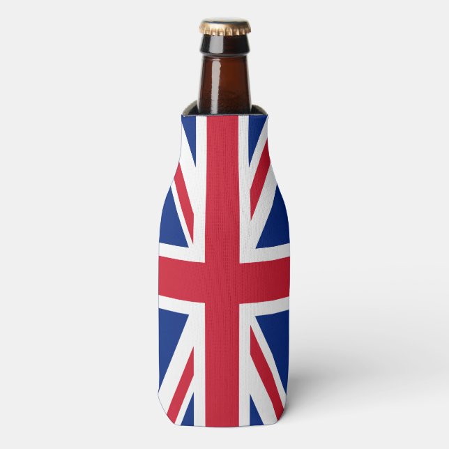 Personalized United Kingdom flag Bottle Cooler (Bottle Front)