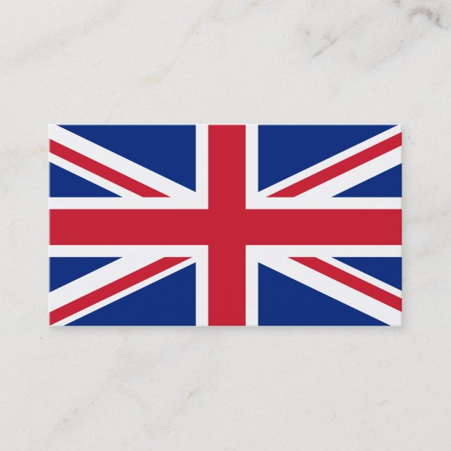 Personalized United Kingdom flag Business Card (Front)