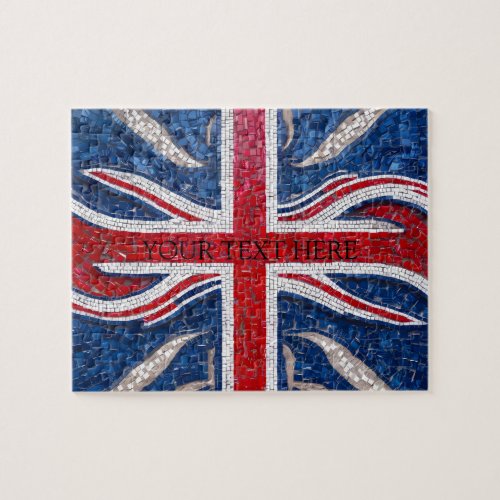 Personalized United Kingdom Flag Designer  Jigsaw Puzzle