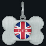 Personalized United Kingdom flag Pet Name Tag<br><div class="desc">Personalized United Kingdom flag</div>