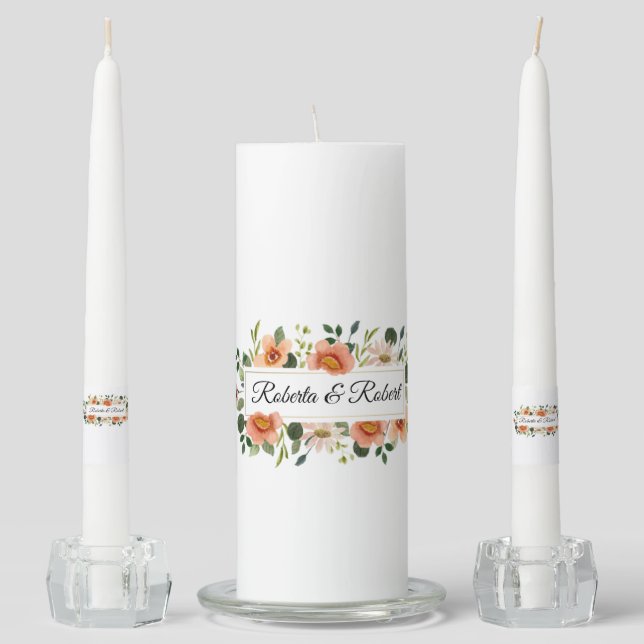 Personalized Unity Candle Set with (Front)