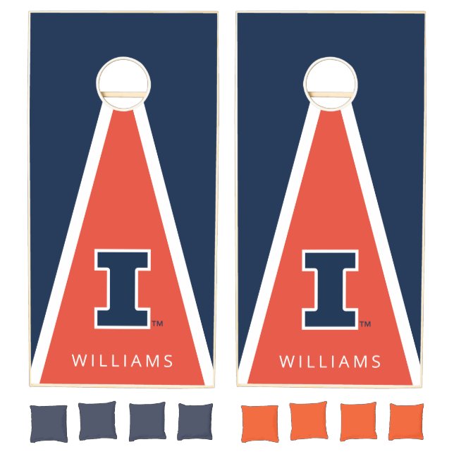 Personalized University of Illinois Cornhole Set (Set)