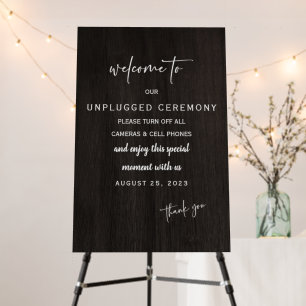 Personalized Unplugged Ceremony Wooden Sign