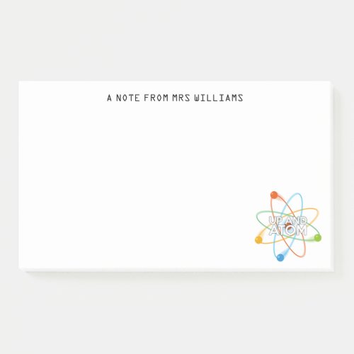 Personalized UP AND ATOM Fun Science Post_it Notes