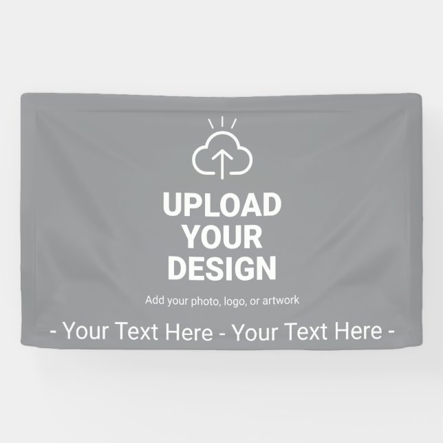Personalized Upload Your Design and Text Banner (Horizontal)