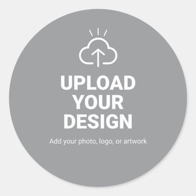 Personalized Upload Your Design Classic Round Sticker (Front)