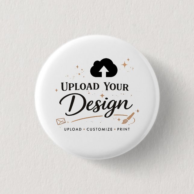 Personalized Upload Your Design Logo Button (Front)