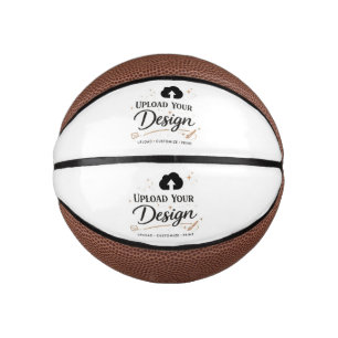 Personalized Upload Your Design Logo Mini Basketball