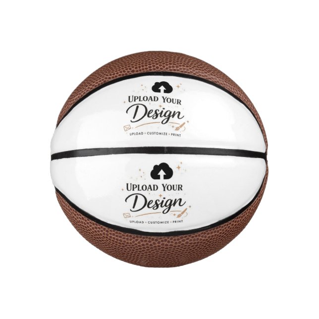 Personalized Upload Your Design Logo Mini Basketball (Front)