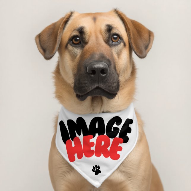 Personalized Upload your own Photo or Art Pet Bandana Collar (Dog 2)