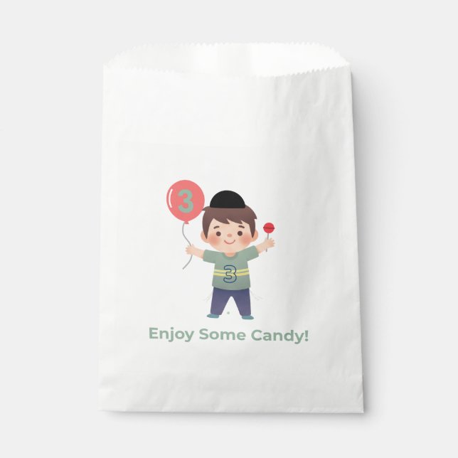 Personalized Upsherin Boy Favor Bags/Pekalach Favor Bag (Front)