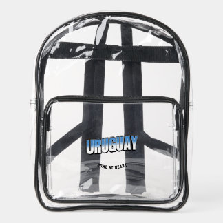 Personalized Uruguay Heritage 3D Clear Backpack