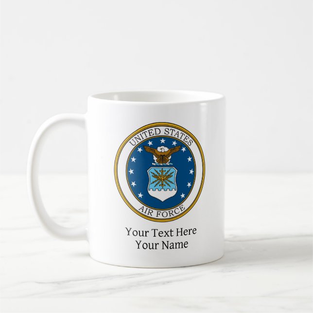 Personalized US Air Force  Coffee Mug (Left)