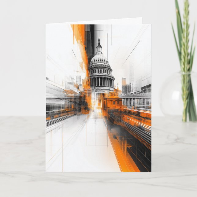 Personalized US Capitol Washington DC card (Front)