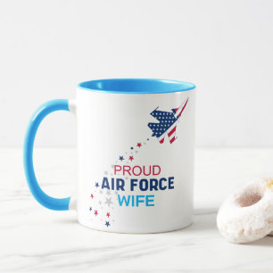 Personalized US Proud Air Force Wife Mug