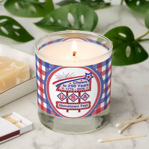 Personalized USA 250–Patriotic Retro Marquee Scented Candle