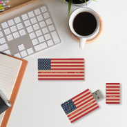 Personalized Usa American Flag Monogrammed Diy Usb Wood Flash Drive at Zazzle