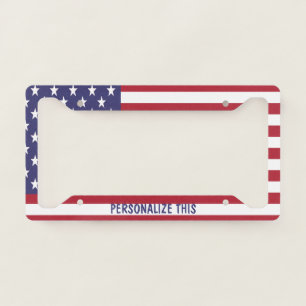Personalized USA American Themed United States License Plate Frame