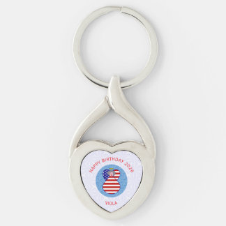 Personalized USA Angel Birthday Keychain 2026