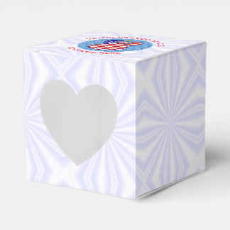 Personalized USA Flag Angel Grandma Heart Favor Boxes