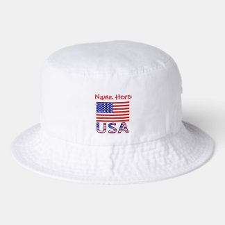Personalized USA Flag Bucket Hat