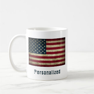 Personalized USA Flag Coffee Mug