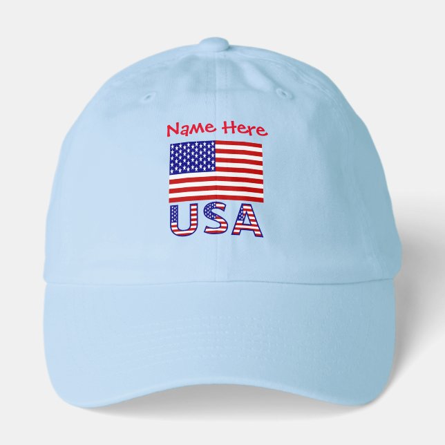 Personalized USA Flag Hat (Front)