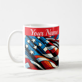 Personalized USA Flag Mug