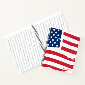 Personalized USA Flag Notebook