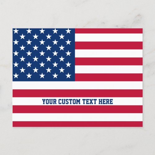 Personalized USA Flag Stars and Stripes Postcard