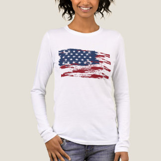 Personalized USA Flag T-shirt Tri-Blend Shirt