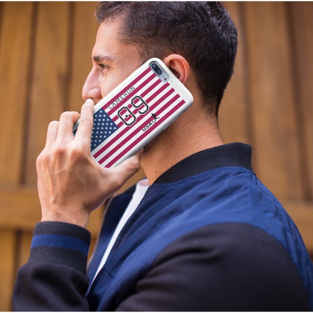 Personalized USA National Flag Soccer Graphic  Case-Mate iPhone Case (Creator Uploaded)