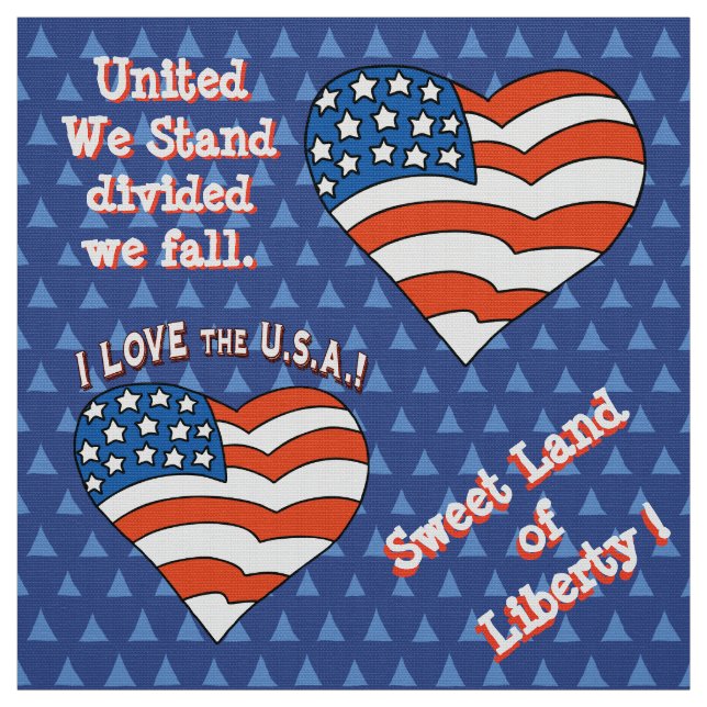 Personalized USA Patriotic Design Fabric (Swatch)