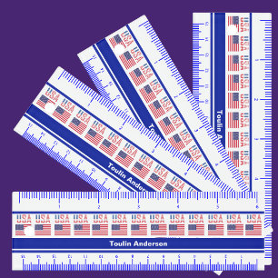Personalized USA Patriotic Flag Ruler