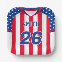 Personalized USA Soccer Jersey Plate | Custom Name