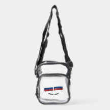 Personalized USA Soccer Pride Clear Stadium Bag
