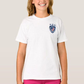 Personalized USA Sport Jersey Girls Ringer T-Shirt