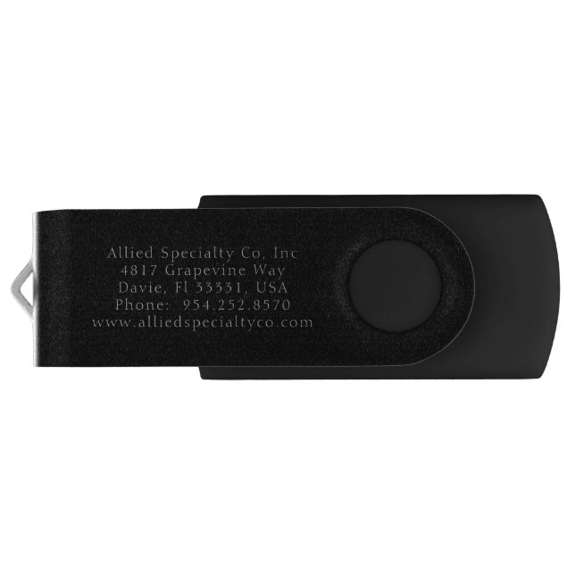 Personalized USB Flash Drive for Business Branding (Back)
