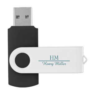 Personalized USB Swivel Flash Drive – Custom Name