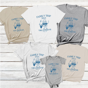 Personalized Vacation 2024 Family Matching Beach Tri-Blend Shirt